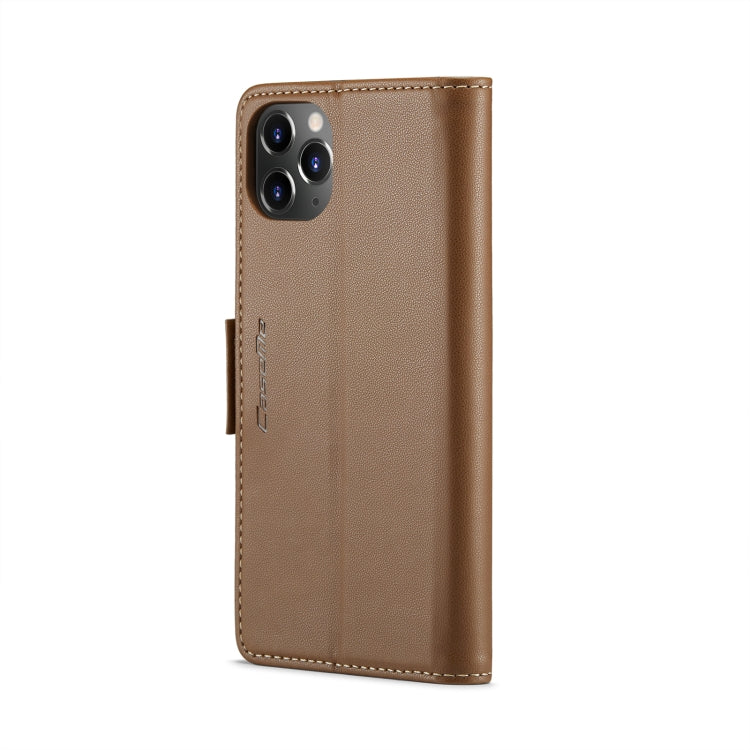 For iPhone 11 Pro CaseMe 023 Butterfly Buckle Litchi Texture RFID Anti-theft Leather Phone Case(Brown) - iPhone 11 Pro Cases by CaseMe | Online Shopping South Africa | PMC TechLife | Buy Now Pay Later Mobicred