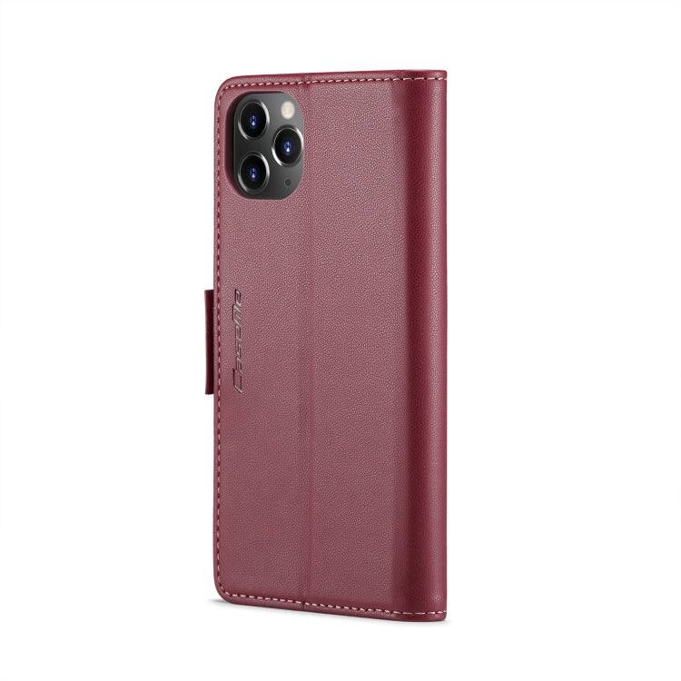 For iPhone 11 Pro Max CaseMe 023 Butterfly Buckle Litchi Texture RFID Anti-theft Leather Phone Case(Wine Red) - iPhone 11 Pro Max Cases by CaseMe | Online Shopping South Africa | PMC TechLife | Buy Now Pay Later Mobicred