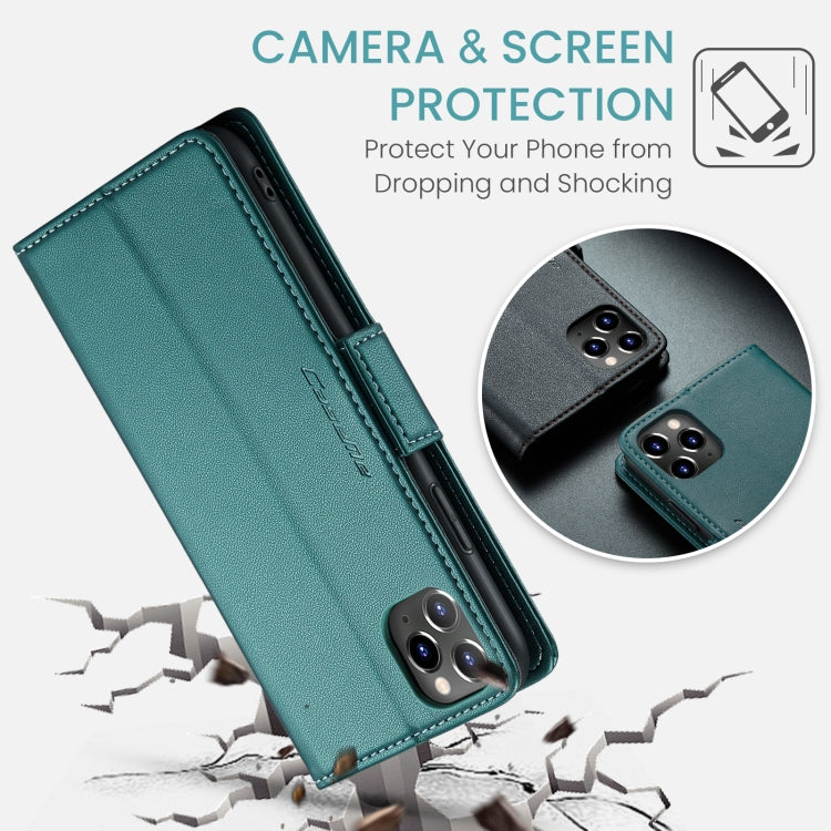 For iPhone 11 Pro Max CaseMe 023 Butterfly Buckle Litchi Texture RFID Anti-theft Leather Phone Case(Pearly Blue) - iPhone 11 Pro Max Cases by CaseMe | Online Shopping South Africa | PMC TechLife | Buy Now Pay Later Mobicred