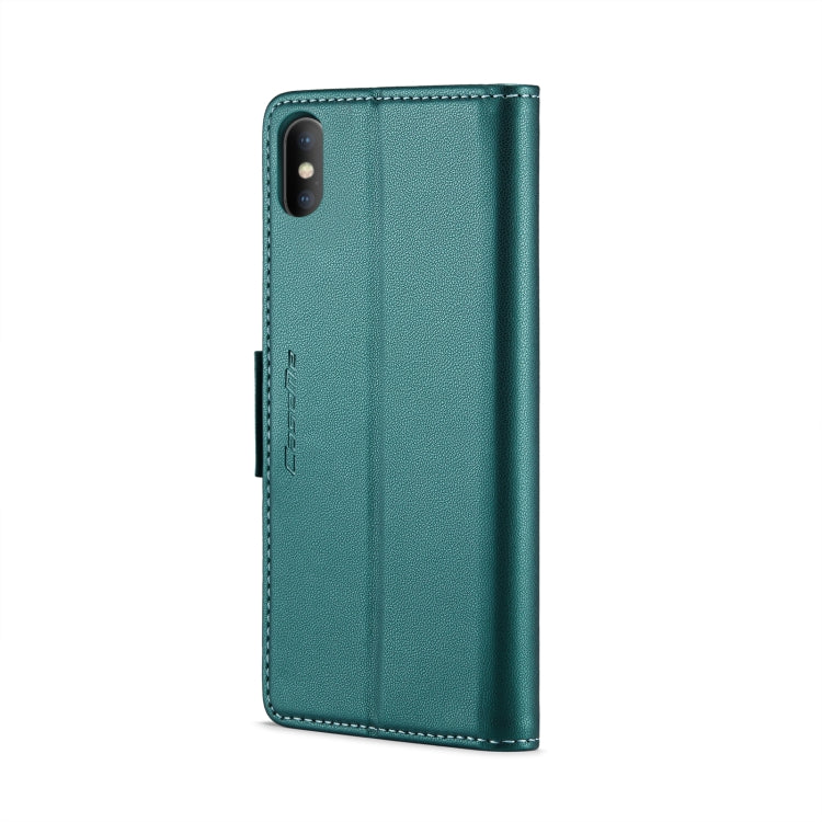 For iPhone XS Max CaseMe 023 Butterfly Buckle Litchi Texture RFID Anti-theft Leather Phone Case(Pearly Blue) - More iPhone Cases by CaseMe | Online Shopping South Africa | PMC TechLife