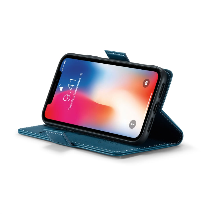 For iPhone XS CaseMe 023 Butterfly Buckle Litchi Texture RFID Anti-theft Leather Phone Case(Blue) - More iPhone Cases by CaseMe | Online Shopping South Africa | PMC TechLife
