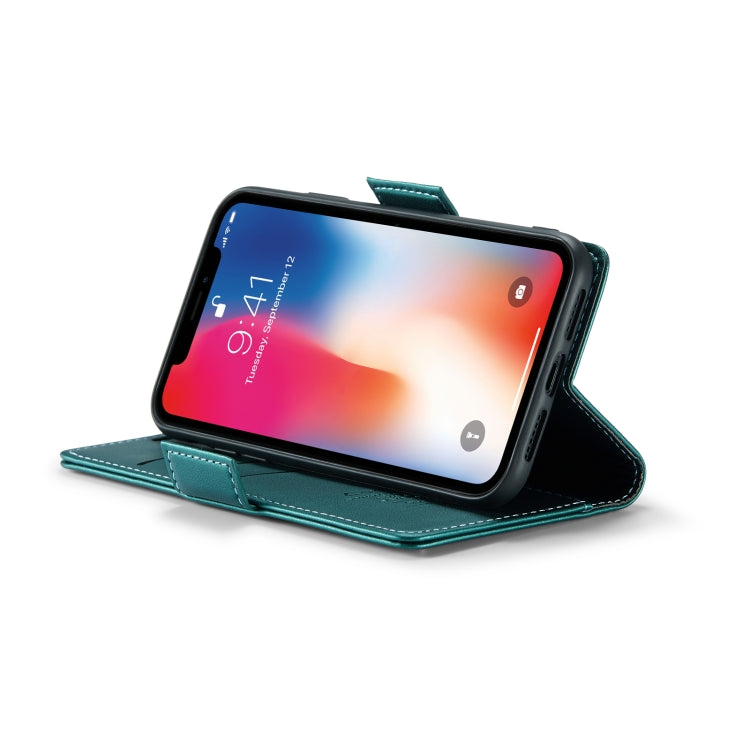 For iPhone XS CaseMe 023 Butterfly Buckle Litchi Texture RFID Anti-theft Leather Phone Case(Pearly Blue) - More iPhone Cases by CaseMe | Online Shopping South Africa | PMC TechLife | Buy Now Pay Later Mobicred