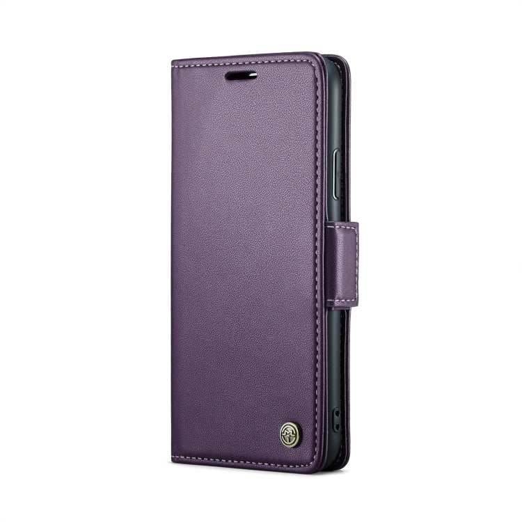 For iPhone XS CaseMe 023 Butterfly Buckle Litchi Texture RFID Anti-theft Leather Phone Case(Pearly Purple) - More iPhone Cases by CaseMe | Online Shopping South Africa | PMC TechLife | Buy Now Pay Later Mobicred