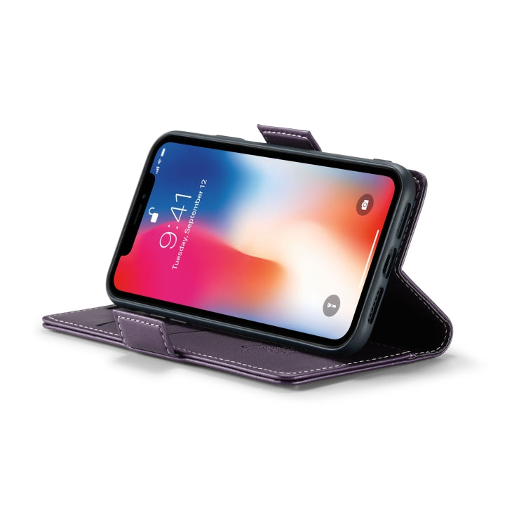 For iPhone XS CaseMe 023 Butterfly Buckle Litchi Texture RFID Anti-theft Leather Phone Case(Pearly Purple) - More iPhone Cases by CaseMe | Online Shopping South Africa | PMC TechLife | Buy Now Pay Later Mobicred