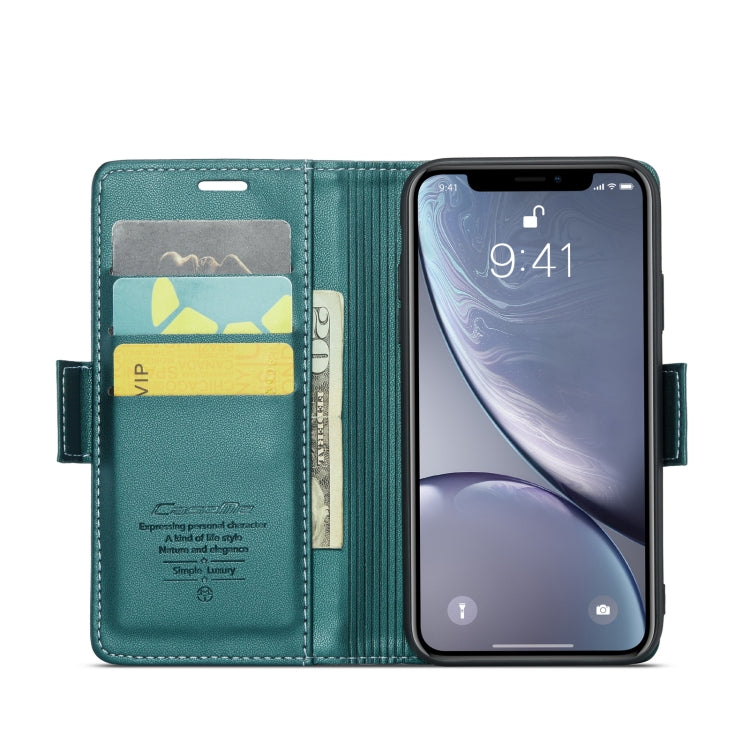 For iPhone XR CaseMe 023 Butterfly Buckle Litchi Texture RFID Anti-theft Leather Phone Case(Pearly Blue) - More iPhone Cases by CaseMe | Online Shopping South Africa | PMC TechLife