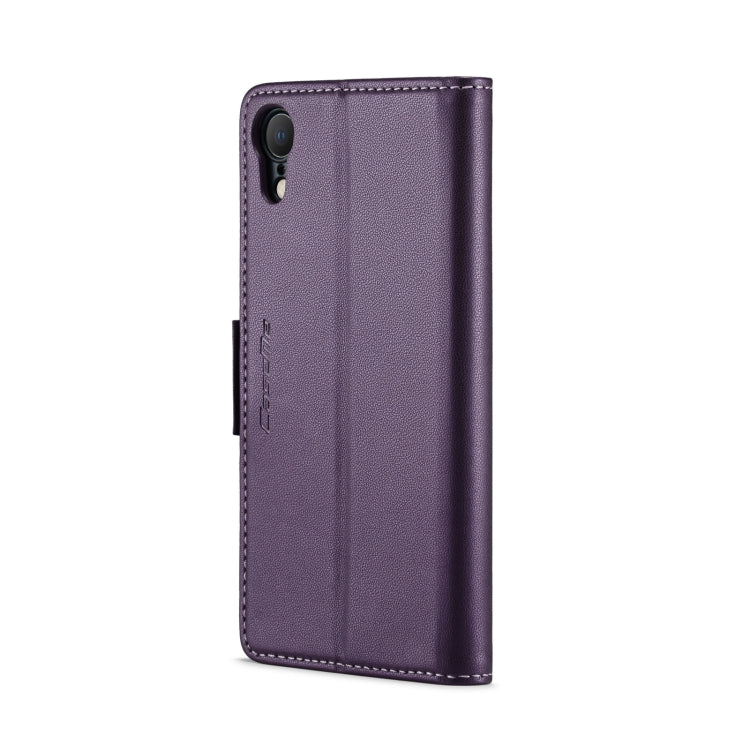 For iPhone XR CaseMe 023 Butterfly Buckle Litchi Texture RFID Anti-theft Leather Phone Case(Pearly Purple) - More iPhone Cases by CaseMe | Online Shopping South Africa | PMC TechLife