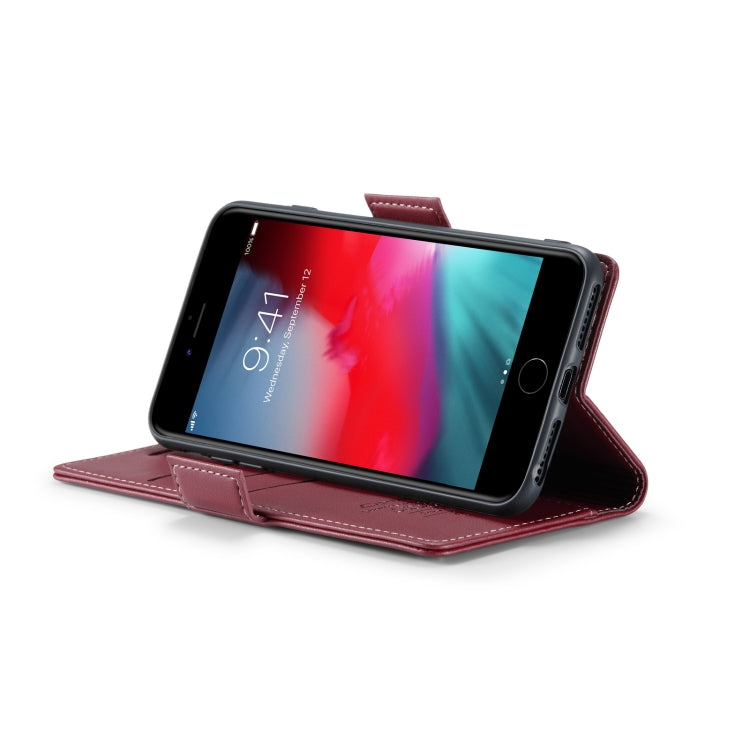 For iPhone 6 Plus/7 Plus/8 Plus CaseMe 023 Butterfly Buckle Litchi Texture RFID Anti-theft Leather Phone Case(Wine Red) - More iPhone Cases by CaseMe | Online Shopping South Africa | PMC TechLife