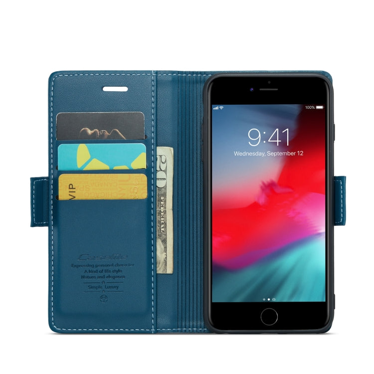 For iPhone 6 Plus/7 Plus/8 Plus CaseMe 023 Butterfly Buckle Litchi Texture RFID Anti-theft Leather Phone Case(Blue) - More iPhone Cases by CaseMe | Online Shopping South Africa | PMC TechLife | Buy Now Pay Later Mobicred
