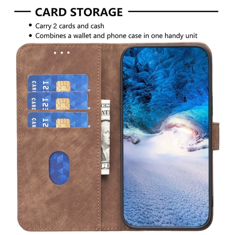 For iPhone 11 Plaid Embossed Leather Phone Case(Brown) - free shipping - PMC TechLife - Order now!