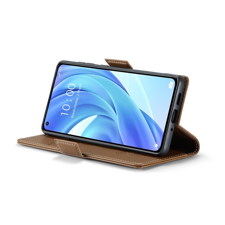 For Xiaomi Mi 11 Lite CaseMe 023 Butterfly Buckle Litchi Texture RFID Anti-theft Leather Phone Case(Brown) - free shipping - PMC TechLife - Order now!