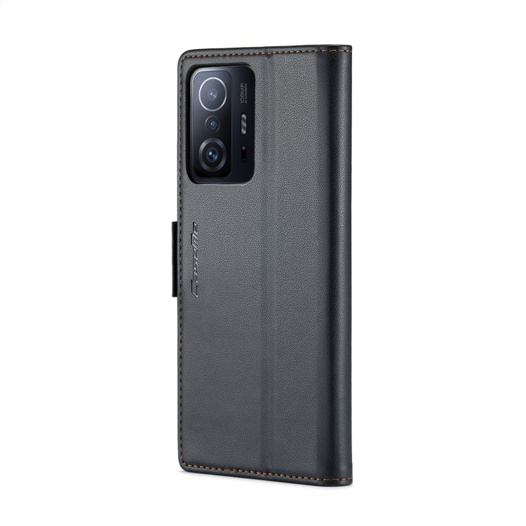For Xiaomi 11T / 11T Pro CaseMe 023 Butterfly Buckle Litchi Texture RFID Anti-theft Leather Phone Case(Black) - free shipping - PMC TechLife - Order now!