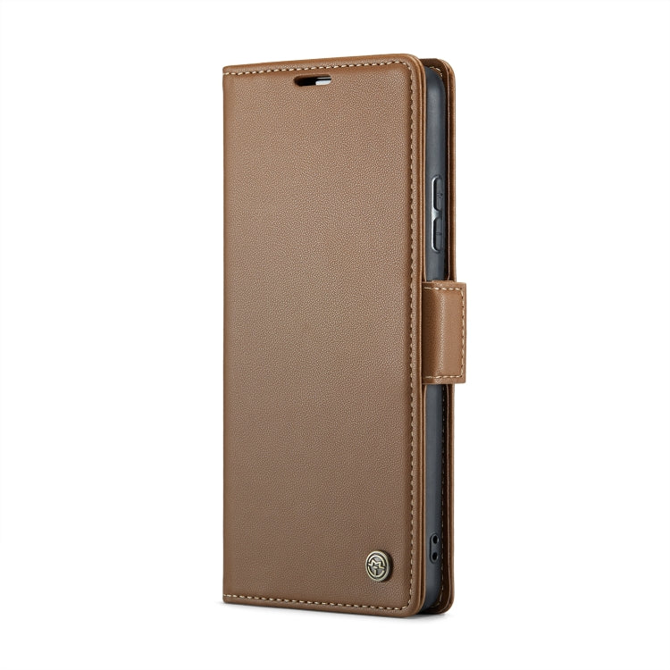 For Xiaomi 11T / 11T Pro CaseMe 023 Butterfly Buckle Litchi Texture RFID Anti-theft Leather Phone Case(Brown) - free shipping - PMC TechLife - Order now!