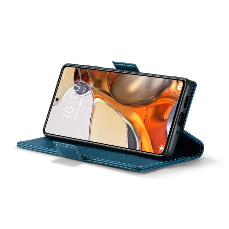 For Xiaomi 11T / 11T Pro CaseMe 023 Butterfly Buckle Litchi Texture RFID Anti-theft Leather Phone Case(Blue) - free shipping - PMC TechLife - Order now!