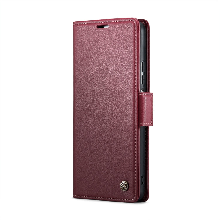 For Xiaomi Redmi Note 11 4G Global/Note 11S Global CaseMe 023 Butterfly Buckle Litchi Texture RFID Anti-theft Leather Phone Case(Wine Red) - free shipping - PMC TechLife - Order now!
