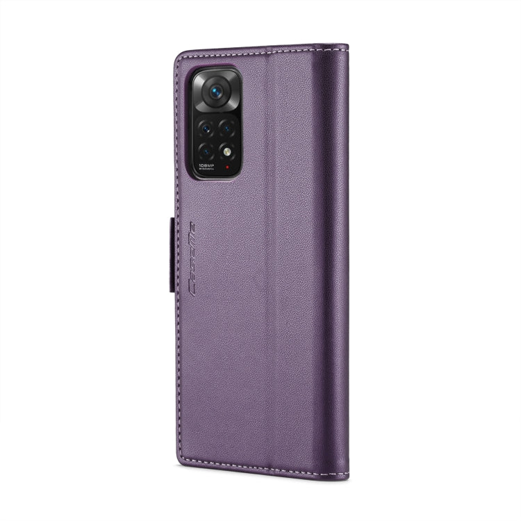 For Xiaomi Redmi Note 11 4G Global/Note 11S Global CaseMe 023 Butterfly Buckle Litchi Texture RFID Anti-theft Leather Phone Case(Pearly Purple) - free shipping - PMC TechLife - Order now!