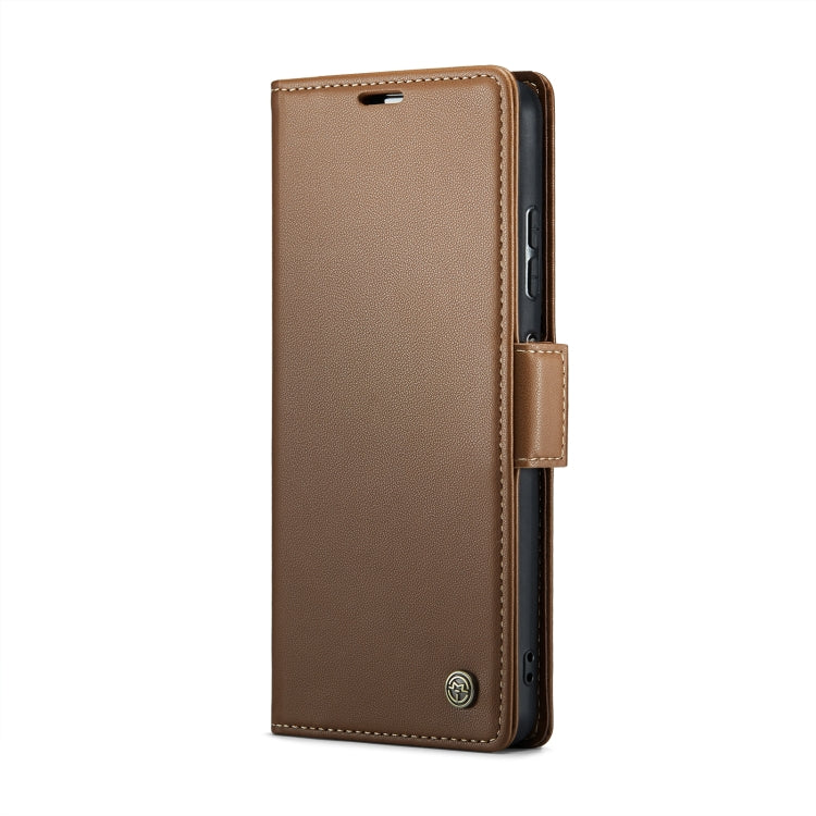 CaseMe 023 Butterfly Buckle Litchi Texture RFID Anti-theft Leather Phone Case For Xiaomi Poco X5 Pro 5G/Redmi Note 12 Pro 5G Global(Brown) - free shipping - PMC TechLife - Order now!
