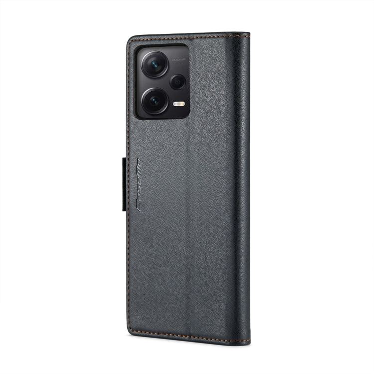 For Xiaomi Redmi Note 12 Pro+ 5G Global CaseMe 023 Butterfly Buckle Litchi Texture RFID Anti-theft Leather Phone Case(Black) - free shipping - PMC TechLife - Order now!