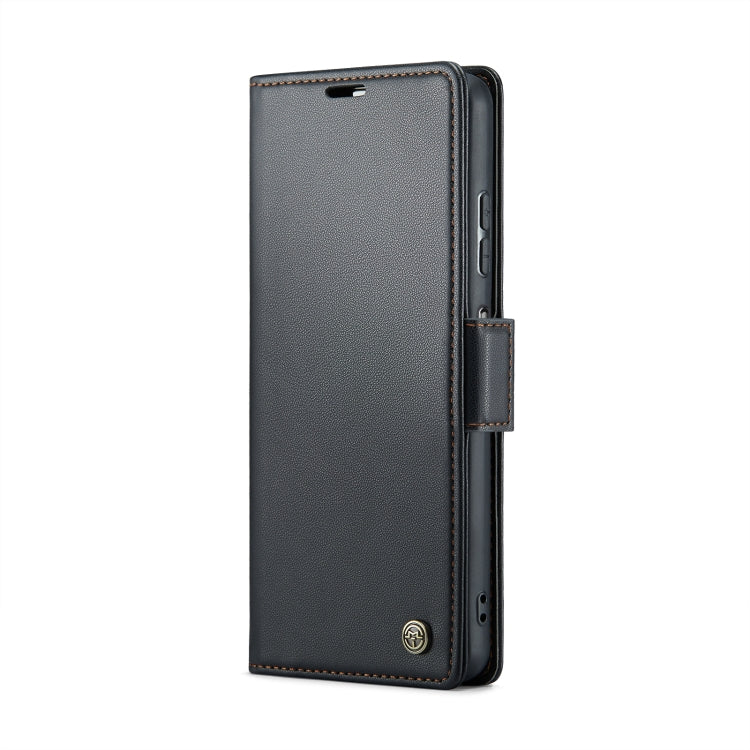 For Xiaomi Poco X5 5G/Redmi Note 12 5G Global CaseMe 023 Butterfly Buckle Litchi Texture RFID Anti-theft Leather Phone Case(Black) - free shipping - PMC TechLife - Order now!