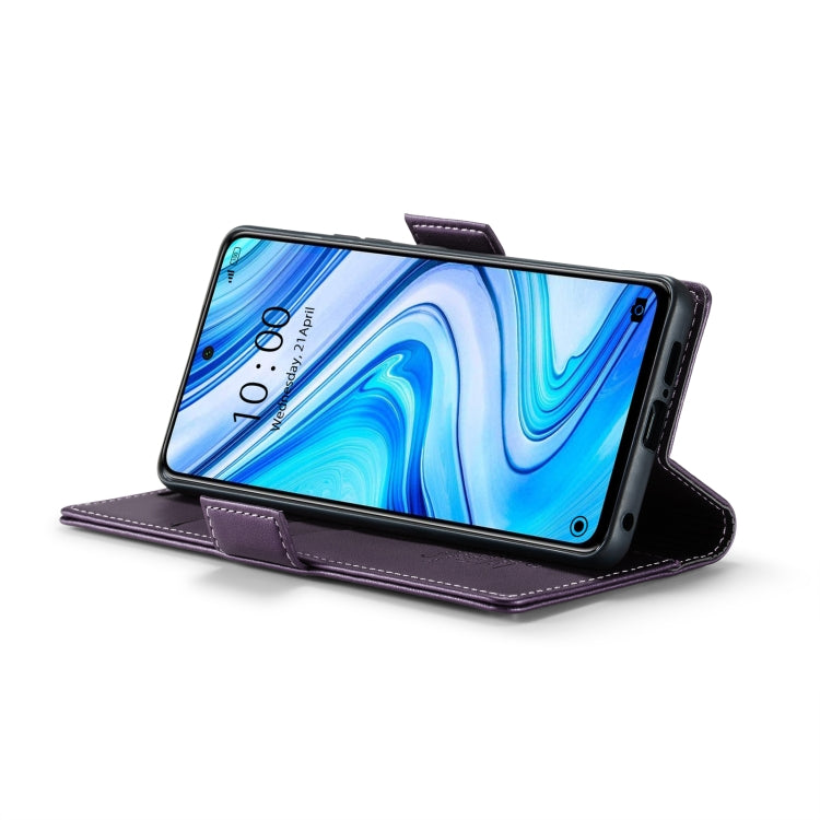 For Xiaomi Redmi Note 9S/Note 9 Pro/Note 9 Pro Max CaseMe 023 Butterfly Buckle Litchi Texture RFID Anti-theft Leather Phone Case(Pearly Purple) - free shipping - PMC TechLife - Order now!