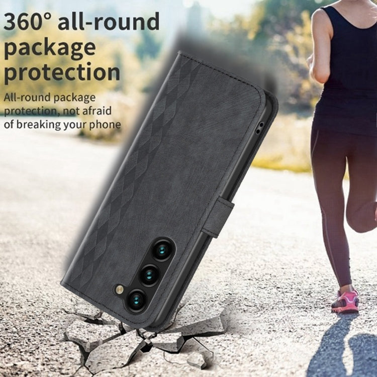 For Samsung Galaxy S23 5G Plaid Embossed Leather Phone Case(Black) - free shipping - PMC TechLife - Order now!