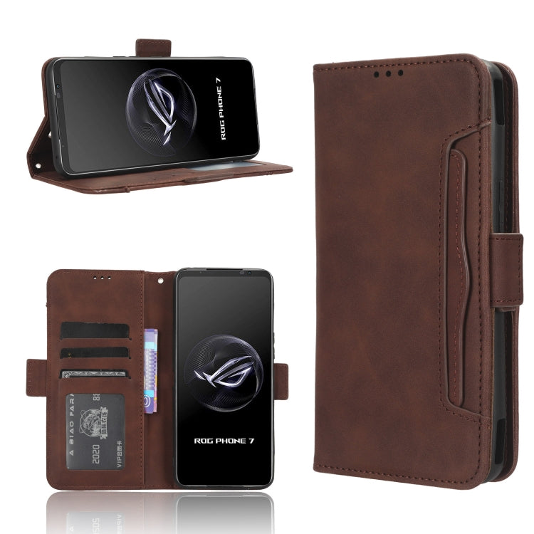 For ASUS ROG Phone 7 Skin Feel Calf Texture Card Slots Leather Phone Case(Brown) - free shipping - PMC TechLife - Order now!