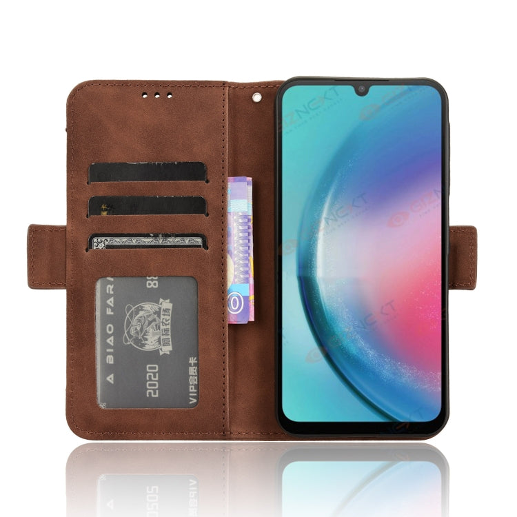 For Samsung Galaxy A25 5G Global Skin Feel Calf Texture Card Slots Leather Phone Case(Brown) - free shipping - PMC TechLife - Order now!