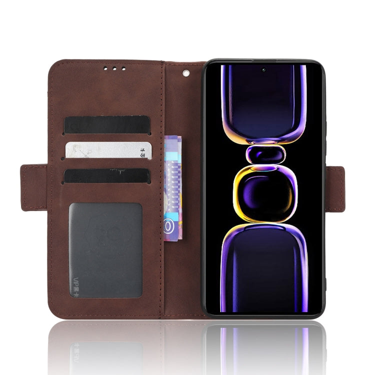 For Xiaomi Poco F5 Pro / Redmi K60 5G / K60 Pro Skin Feel Calf Texture Card Slots Leather Phone Case(Brown) - free shipping - PMC TechLife - Order now!