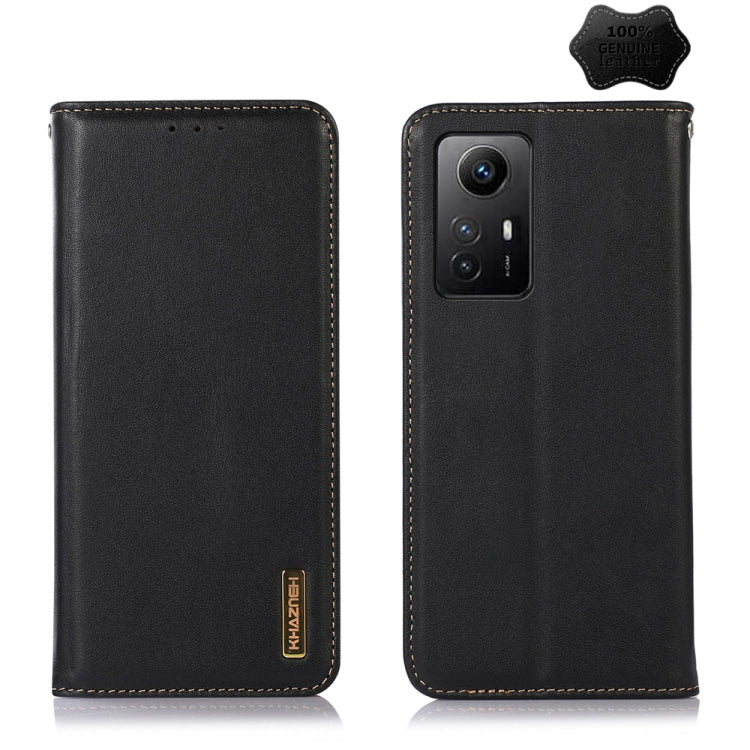 For Xiaomi Redmi Note 12S 4G KHAZNEH Nappa Top Layer Cowhide Leather Phone Case(Black) - Xiaomi Cases by PMC TechLife | Online Shopping South Africa | PMC TechLife