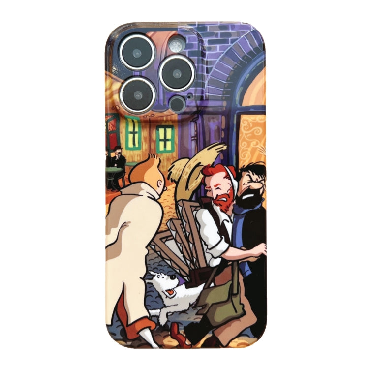 For iPhone 13 Pro Precise Hole Oil Painting Pattern PC Phone Case(Puppy) - iPhone 13 Pro Cases by PMC TechLife | Online Shopping South Africa | PMC TechLife