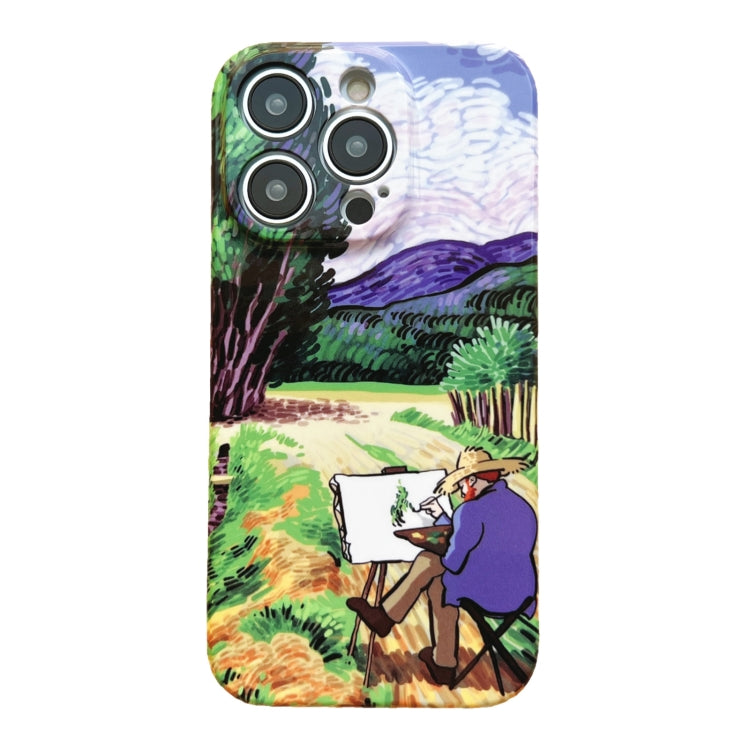 For iPhone 13 Pro Max Precise Hole Oil Painting Pattern PC Phone Case(Painting) - iPhone 13 Pro Max Cases by PMC TechLife | Online Shopping South Africa | PMC TechLife