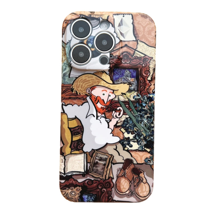 For iPhone 12 Pro Max Precise Hole Oil Painting Pattern PC Phone Case(Tobacco Pipe) - iPhone 12 Pro Max Cases by PMC TechLife | Online Shopping South Africa | PMC TechLife