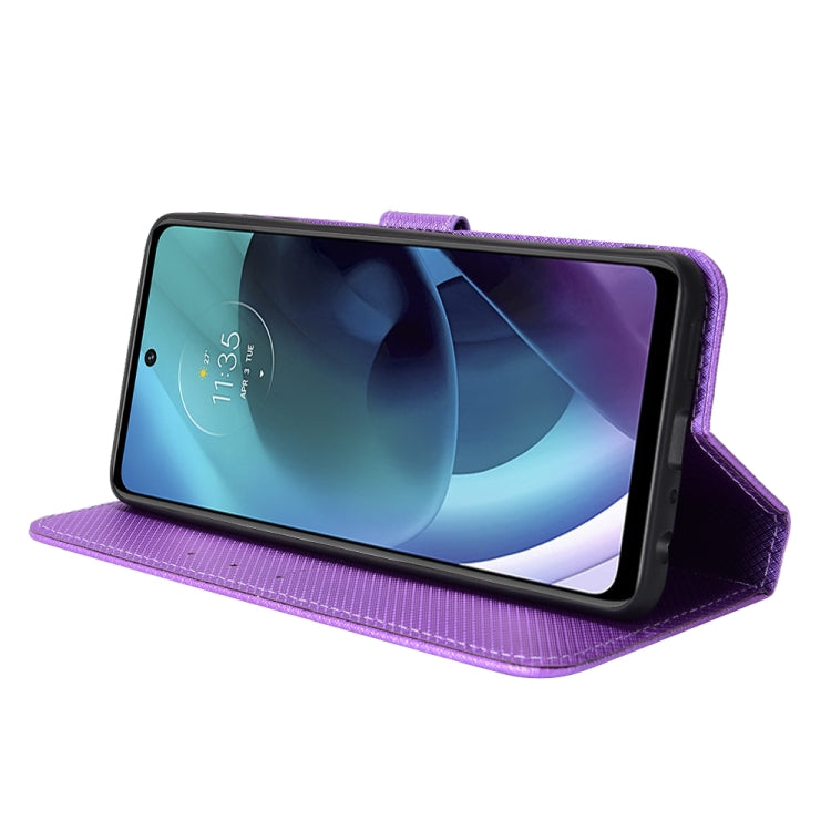 For Motorola Moto G52J 5G Diamond Texture Leather Phone Case(Purple) - free shipping - PMC TechLife - Order now!