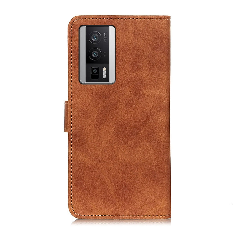 For Xiaomi Poco F5 Pro/Redmi K60/K60 Pro KHAZNEH Retro Texture Flip Leather Phone Case(Brown) - free shipping - PMC TechLife - Order now!