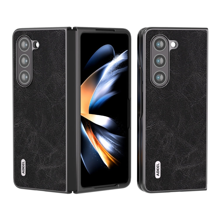 For Samsung Galaxy Z Fold5 ABEEL Dream Litchi Texture PU Phone Case(Black) - free shipping - PMC TechLife - Order now!