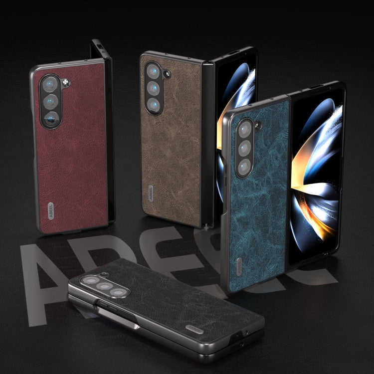 For Samsung Galaxy Z Fold5 ABEEL Dream Litchi Texture PU Phone Case(Black) - free shipping - PMC TechLife - Order now!