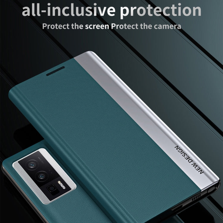 For Xiaomi Poco F5 Pro Side Side Electroplated Magnetic Leather Phone Case(Royal Blue) - free shipping - PMC TechLife - Order now!