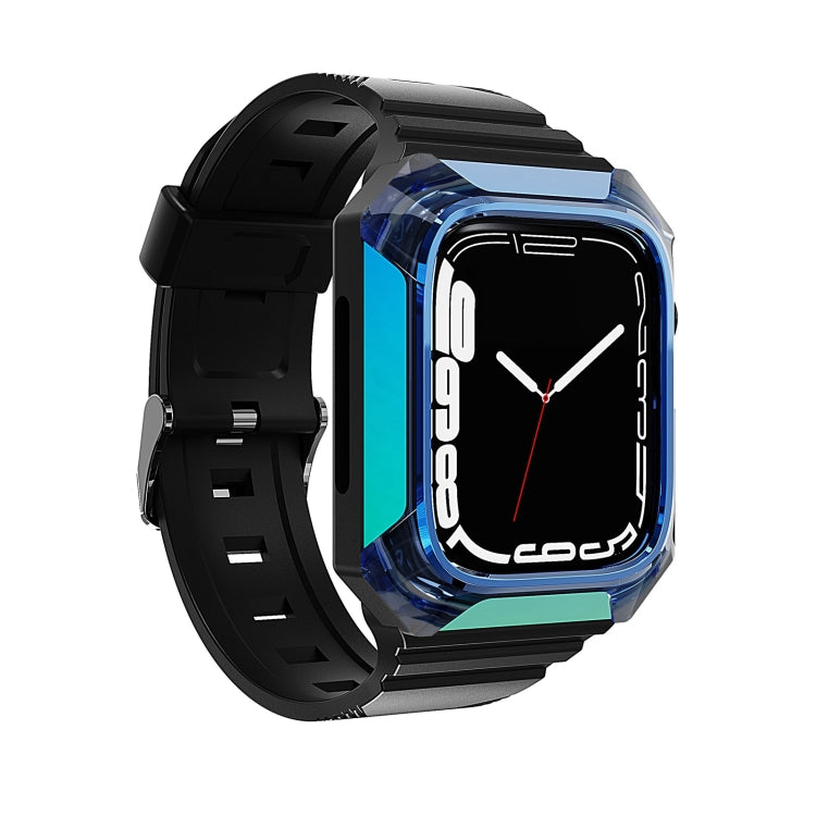 Armor Case Integrated TPU Watch Band For Apple Watch 5 44mm(Blue) - Watch Bands by PMC TechLife | Online Shopping South Africa | PMC TechLife