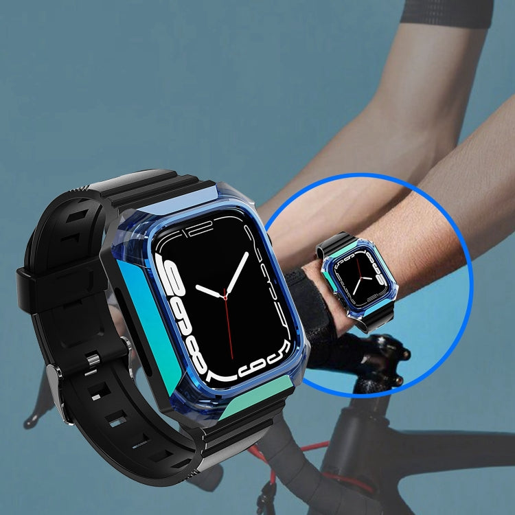 Armor Case Integrated TPU Watch Band For Apple Watch 9 45mm(Purple) - Watch Bands by PMC TechLife | Online Shopping South Africa | PMC TechLife
