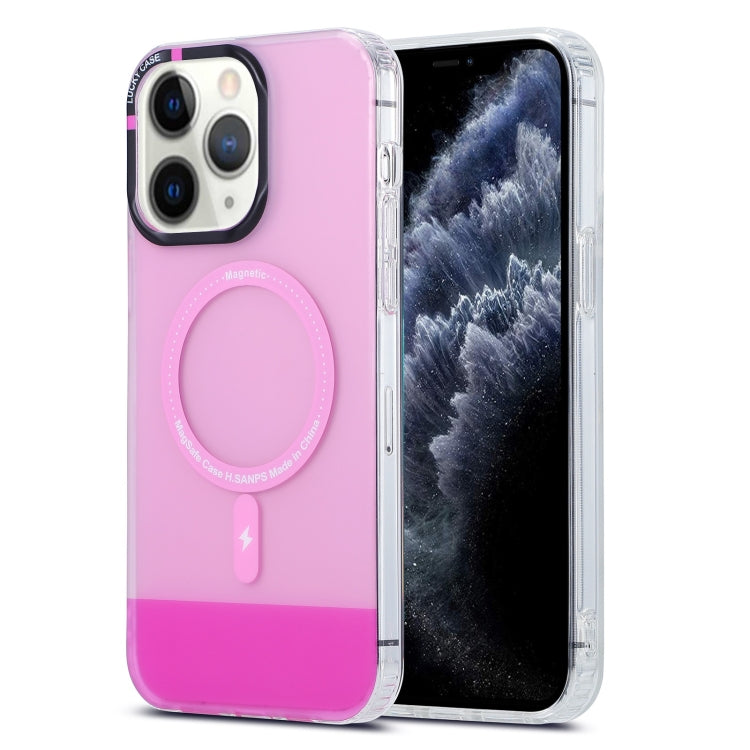 For iPhone 11 Pro Max PC + TPU IMD MagSafe Magnetic Phone Case(Pink) - free shipping - PMC TechLife - Order now!