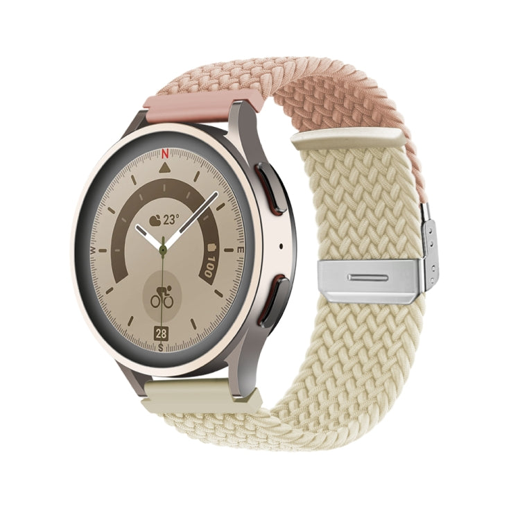 22mm Buckle Braided Nylon Watch Band(Milk Starlight) - 22mm Bands by PMC TechLife | Online Shopping South Africa | PMC TechLife