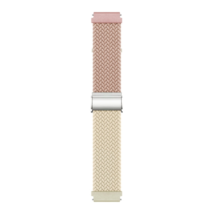 22mm Buckle Braided Nylon Watch Band(Milk Starlight) - 22mm Bands by PMC TechLife | Online Shopping South Africa | PMC TechLife