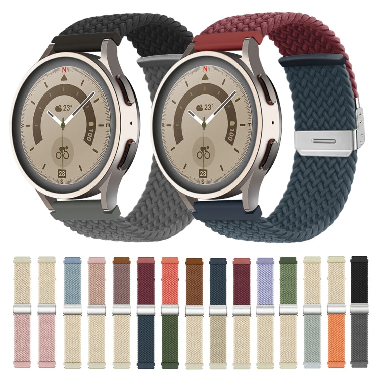 20mm Buckle Braided Nylon Watch Band(Wine Red Starlight) - 20mm Bands by PMC TechLife | Online Shopping South Africa | PMC TechLife