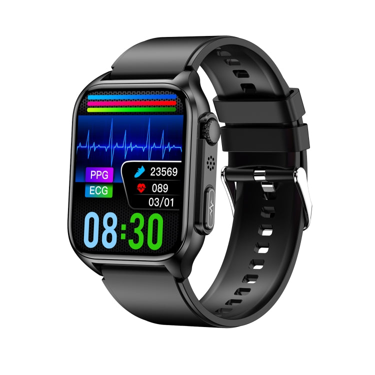 TK12 1.96 inch IP67 Waterproof Silicone Band Smart Watch Supports ECG / Remote Families Care / Bluetooth Call / Body Temperature Monitoring(Black) - Smart Watches by PMC TechLife | Online Shopping South Africa | PMC TechLife