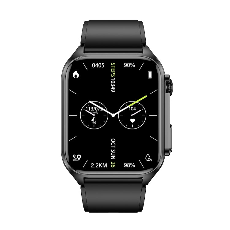 TK12 1.96 inch IP67 Waterproof Silicone Band Smart Watch Supports ECG / Remote Families Care / Bluetooth Call / Body Temperature Monitoring(Black) - Smart Watches by PMC TechLife | Online Shopping South Africa | PMC TechLife