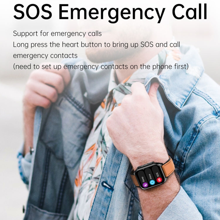 TK12 1.96 inch IP67 Waterproof Silicone Band Smart Watch Supports ECG / Remote Families Care / Bluetooth Call / Body Temperature Monitoring(Black) - Smart Watches by PMC TechLife | Online Shopping South Africa | PMC TechLife