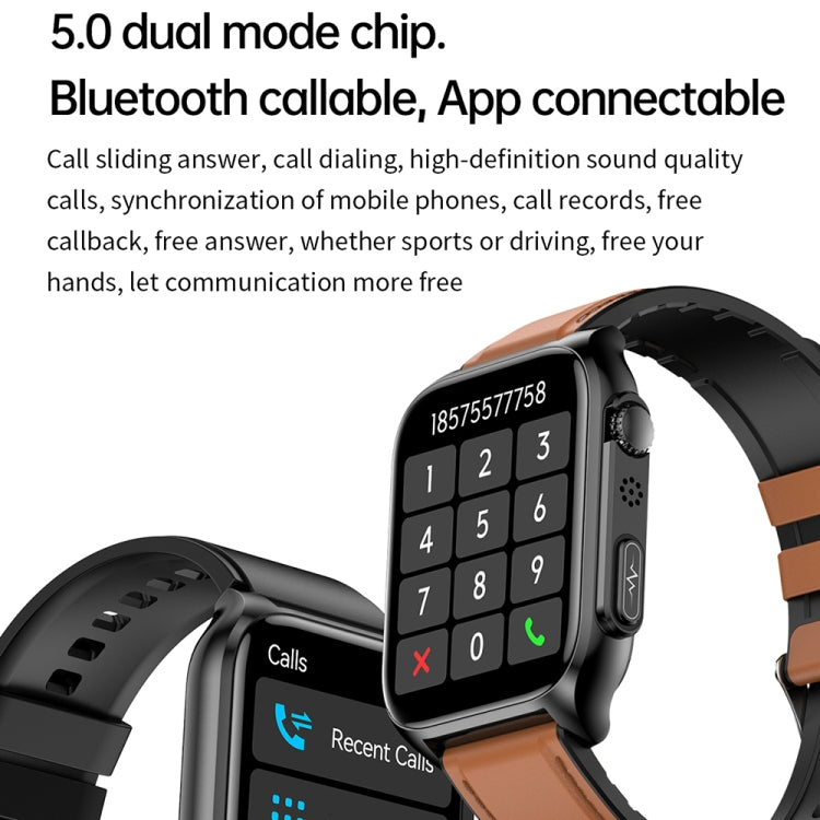 TK12 1.96 inch IP67 Waterproof Silicone Band Smart Watch Supports ECG / Remote Families Care / Bluetooth Call / Body Temperature Monitoring(Red) - Smart Watches by PMC TechLife | Online Shopping South Africa | PMC TechLife
