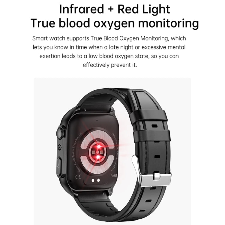 TK12 1.96 inch IP67 Waterproof Silicone Band Smart Watch Supports ECG / Remote Families Care / Bluetooth Call / Body Temperature Monitoring(Blue) - Smart Watches by PMC TechLife | Online Shopping South Africa | PMC TechLife