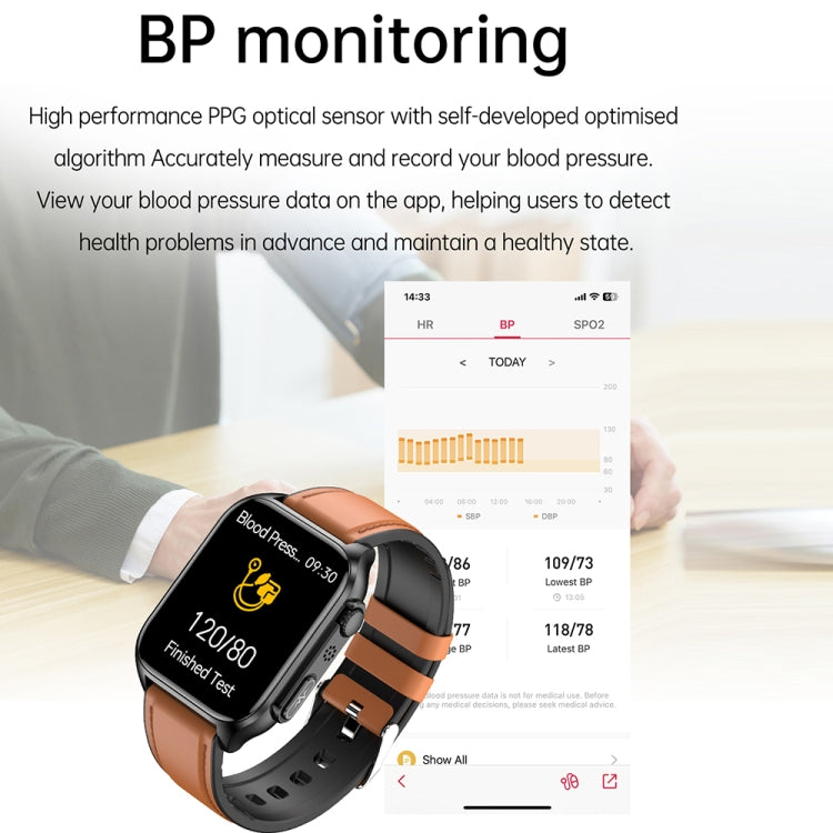 TK12 1.96 inch IP67 Waterproof Silicone Band Smart Watch Supports ECG / Remote Families Care / Bluetooth Call / Body Temperature Monitoring(Red) - Smart Watches by PMC TechLife | Online Shopping South Africa | PMC TechLife