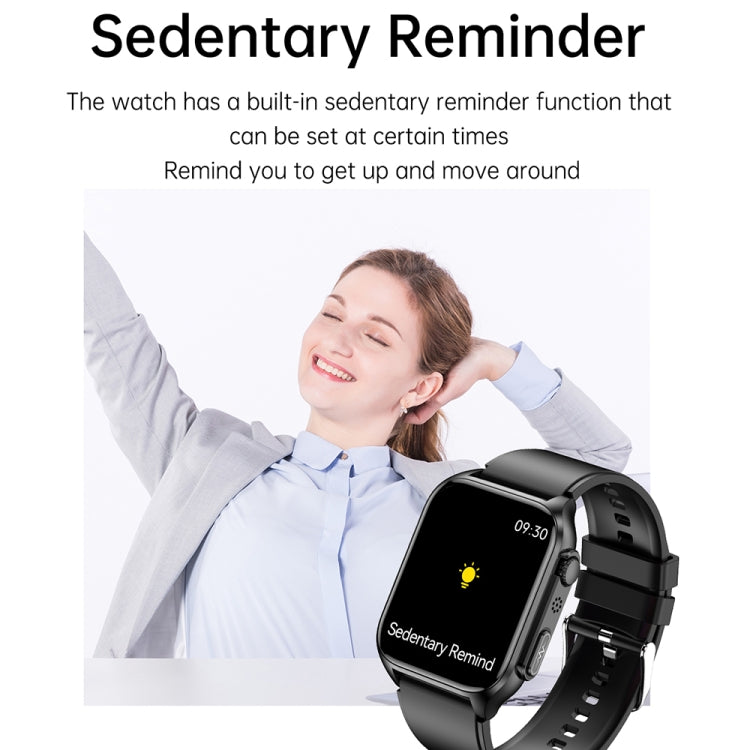 TK12 1.96 inch IP67 Waterproof Leather Band Smart Watch Supports ECG / Remote Families Care / Bluetooth Call / Body Temperature Monitoring(Black) - Smart Watches by PMC TechLife | Online Shopping South Africa | PMC TechLife