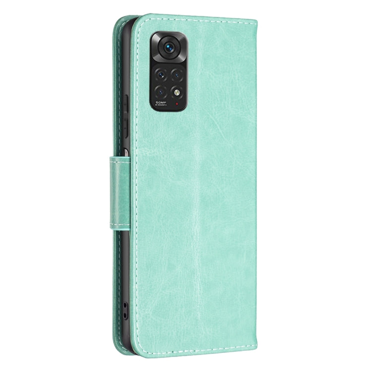 For Xiaomi Redmi Note 12S 4G / Note 11 Two Butterflies Embossing Leather Phone Case(Green) - free shipping - PMC TechLife - Order now!